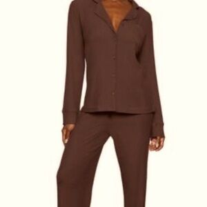 SKIMS Brown Pajama Set